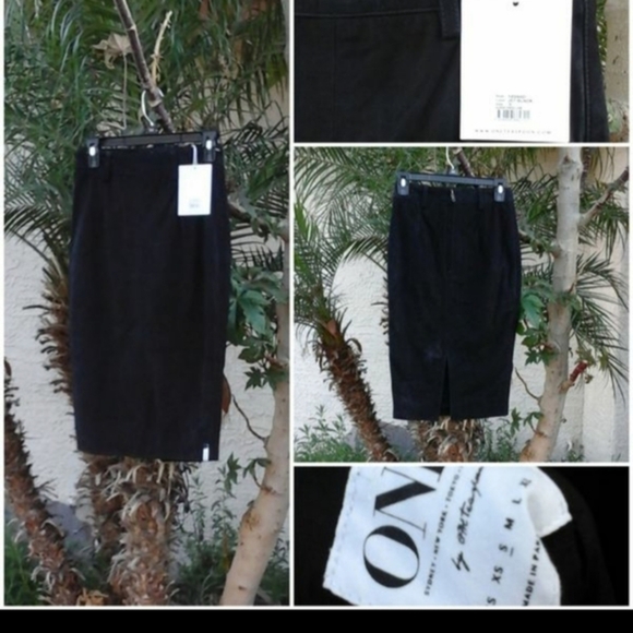 One Teaspoon Freelove Suede Pencil‎ Skirt Small - Picture 3 of 4